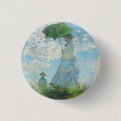 Frau mit dem Parasol Claude Monet Button (Vorderseite)