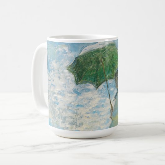 Frau mit dem Parasol Claude Monet Kaffeetasse (Vorderseite Links)