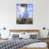 Frau mit dem Parasol Claude Monet Kunst Leinwanddruck (Insitu (Schlafzimmer))