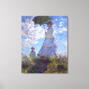 Frau mit dem Parasol Claude Monet Kunst Leinwanddruck