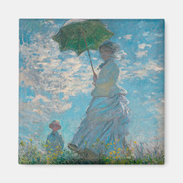 Frau mit dem Parasol Claude Monet Kunst Magnet