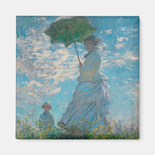 Frau mit dem Parasol Claude Monet Kunst Magnet (Vorne)