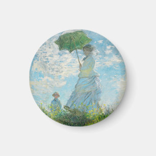 Frau mit dem Parasol Claude Monet Magnet