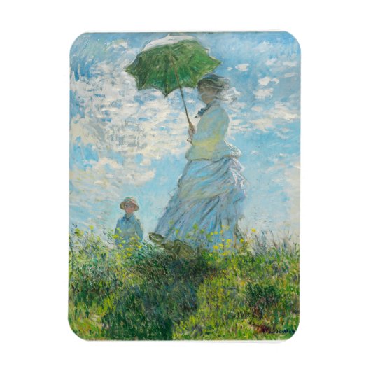 Frau mit dem Parasol Claude Monet Magnet (Vertikal)
