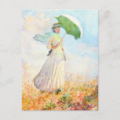 Frau mit dem Parasol Claude Monet Postkarte (Vorderseite)