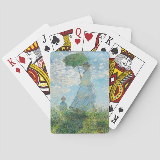 Frau mit dem Parasol Claude Monet Spielkarten (Rückseite)