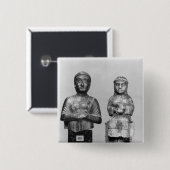 Frau mit dem Schal Button (Vorne & Hinten)