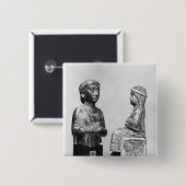 Frau mit dem Schal Button (Vorne & Hinten)