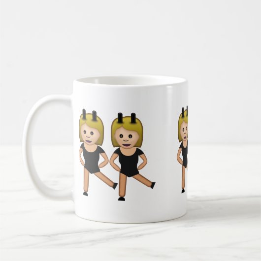 Frau mit den Häschen-Ohren Emoji Kaffeetasse (Links)