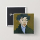 Frau mit einem blauen Schal, c.1912 (Öl auf Button (Vorne & Hinten)