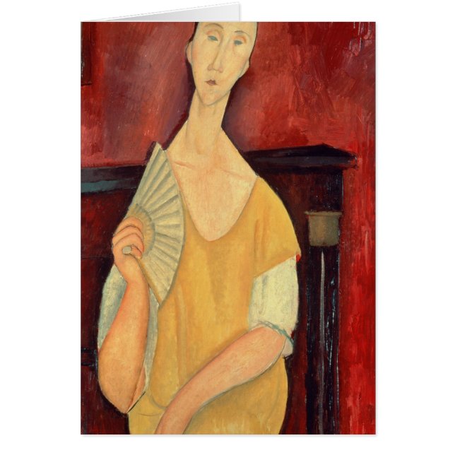Frau mit einem Fan 1919 (Vorne)