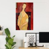 Frau mit einem Fan 1919 Poster (Heimbüro)