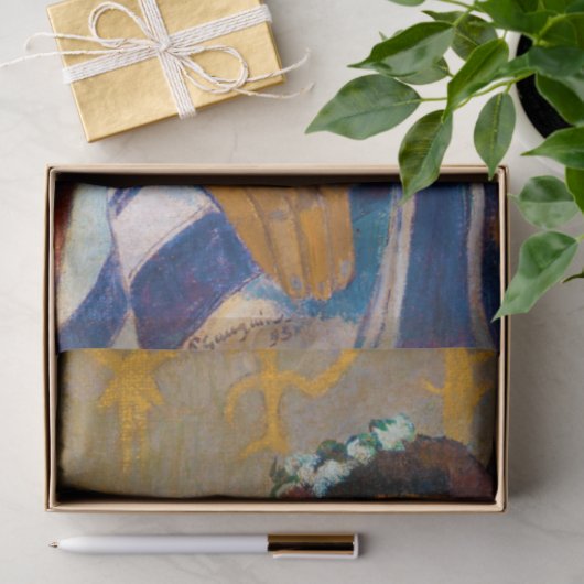 Frau mit einem Fan, Gauguin Seidenpapier (Geschenk)