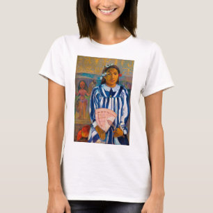 Frau mit einem Fan, Gauguin T-Shirt