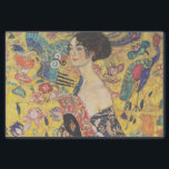 Frau mit einem Fan von Gustav Klimt Seidenpapier<br><div class="desc">Gustav Klimt ist einer der berühmtesten Jugendstil-Künstler des Genres. Er war im späten 19./frühen 20. Jahrhundert aktiv.</div>