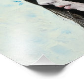 Frau mit einem geheimnisvollen Schwarzen Hand Over Fotodruck (Ecke)