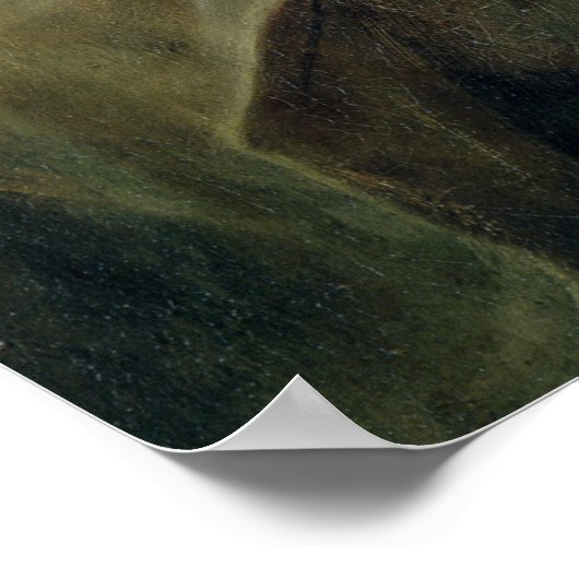 Frau mit einem Glas Wein Poster (Ecke)