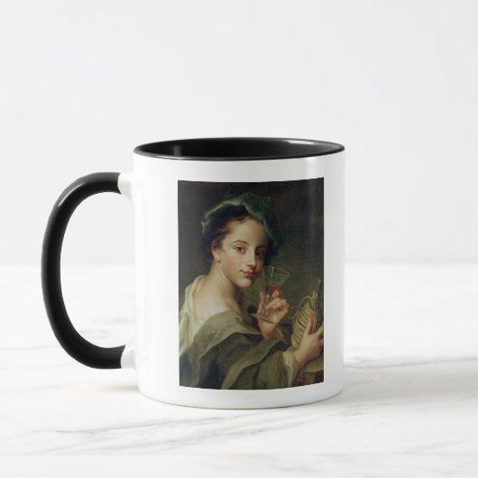 Frau mit einem Glas Wein Tasse (Links)