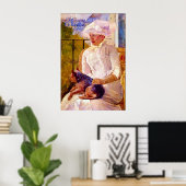 Frau mit einem Hund von Mary Stevenson Cassatt Poster (Heimbüro)