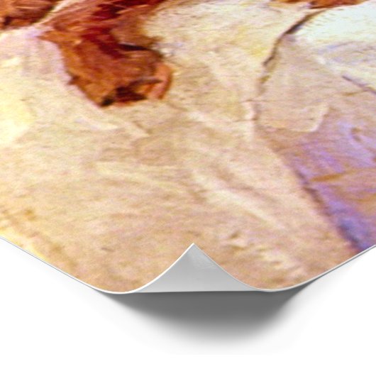 Frau mit einem Hund von Mary Stevenson Cassatt Poster (Ecke)