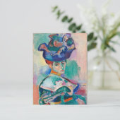 Frau mit einem Hut von Henri Matisse Postkarte (Stehend Vorderseite)