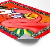 Frau mit einem Kimono Print Poster (Ecke)
