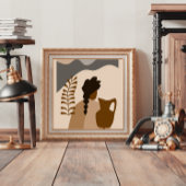 Frau mit einem Pitcher in Abstraktem Stilposter Poster