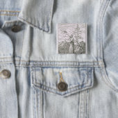 Frau mit einem Raben, am Rand eines Abgrundes Button (Beispiel)