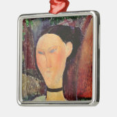 Frau mit einem SamtNeckband, c.1915 Silbernes Ornament (Links)