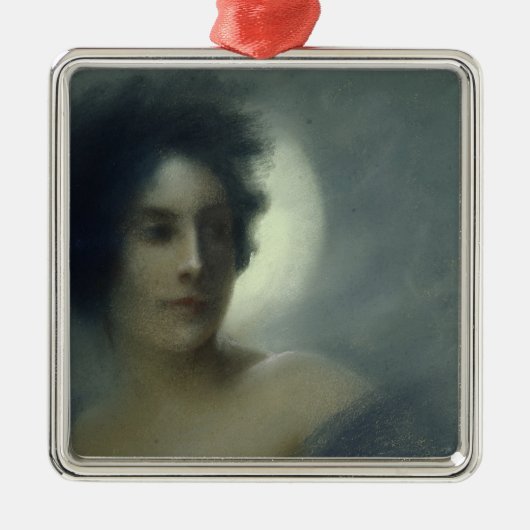 Frau mit einem sichelförmigen Mond oder, der Ornament Aus Metall (Vorne)