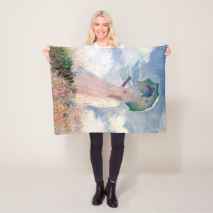 Frau mit einem Sonnenschirm, Claude Monet, 1886 Fleecedecke