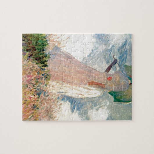 Frau mit einem Sonnenschirm - Claude Monet Puzzle (Horizontal)