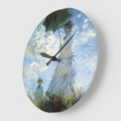 Frau mit einem Sonnenschirm Große Wanduhr (Winkel)