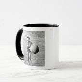 Frau mit einem Wasserball Tasse (Vorderseite Links)