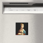 Frau mit einer Ermine von Leonardo Da Vinci Magnet (In Situ (Geschirrspüler))