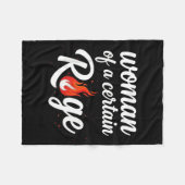 Frau mit einer gewissen Wut Fleecedecke (Vorderseite (Horizontal))