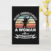 Frau mit einer Hula Hoop Funny hooping Geschenkide Karte (Gelbe Blume)