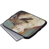 Frau mit einer Katze durch Pierre-Auguste Renoir Laptopschutzhülle (Vorne Knopf)