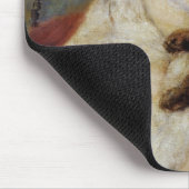 Frau mit einer Katze durch Pierre-Auguste Renoir Mousepad (Ecke)