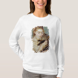 Frau mit einer Katze durch Pierre-Auguste Renoir T-Shirt