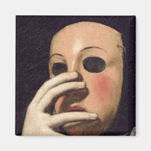 Frau mit einer Maske Magnet