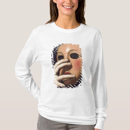 Frau mit einer Maske T-Shirt (Vorderseite)