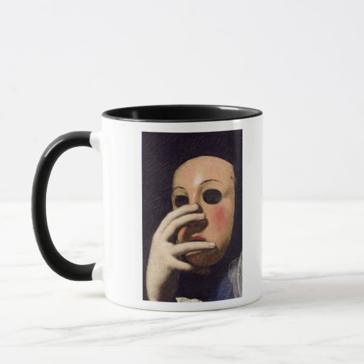 Frau mit einer Maske Tasse (Links)
