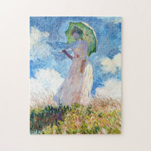 Frau mit einer Parasol Claude Monet Lady lebhafte  Puzzle