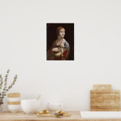 Frau mit Ermine Leonardo da Vinci, 1485 Poster (Küche)