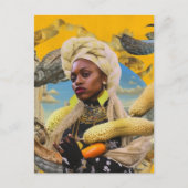 Frau mit exotischen Früchten Postkarte (Vorderseite)