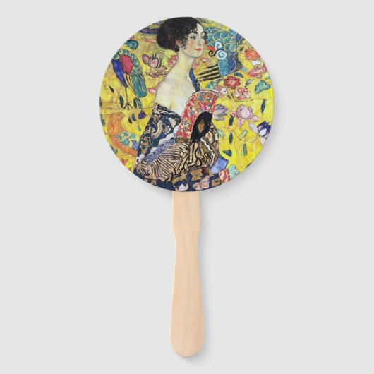 Frau mit Fan von Gustav Klimt Fächer (Rückseite)