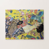 Frau mit Fan von Gustav Klimt Puzzle (Horizontal)