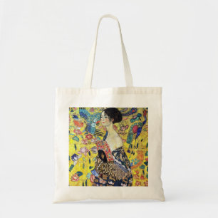 Frau mit Fan von Gustav Klimt Tragetasche
