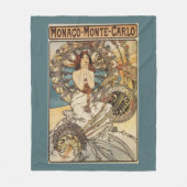 Frau mit Federn - PLM Bahnreise-Plakat Fleecedecke (Vorderseite)